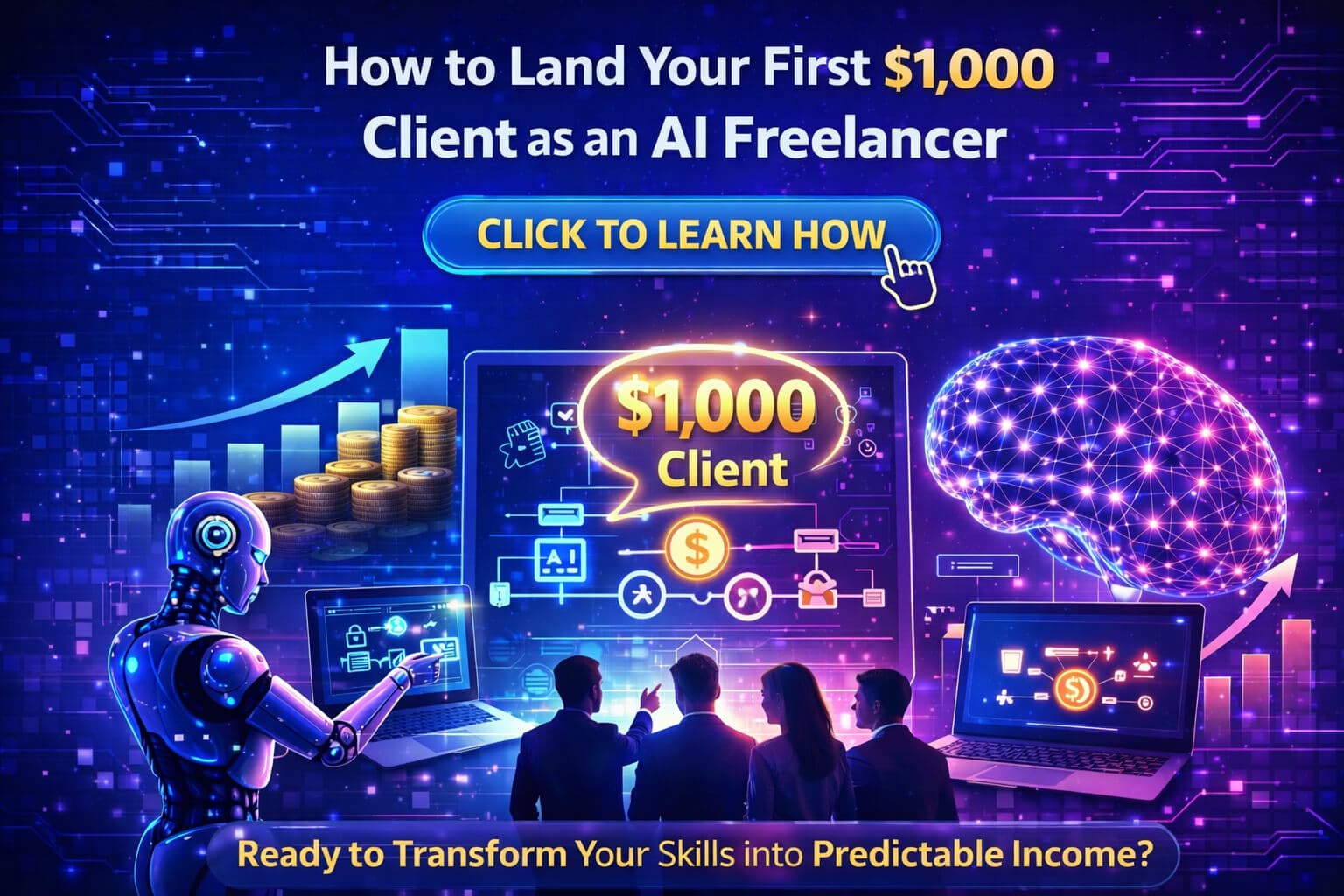 AI Freelancing for Beginners: Land Your First $1,000 Client