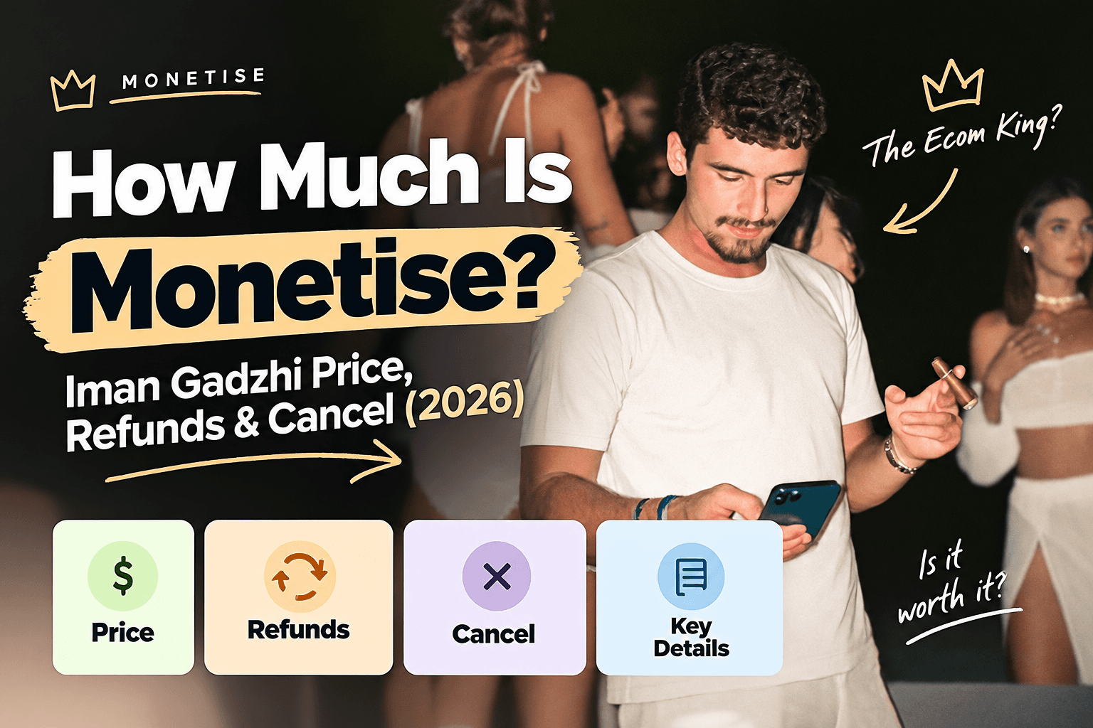 How Much Is Monetise? Iman Gadzhi Price, Refunds & Cancel (2026)